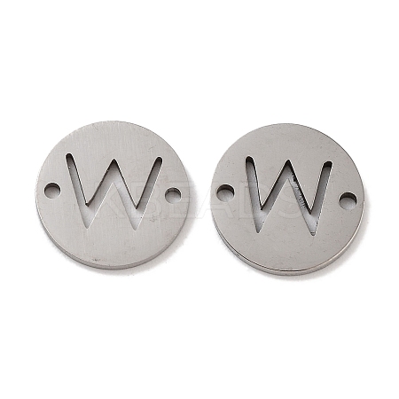 Non-Tarnish 201 Stainless Steel Hollow Flat Round Links FIND-R149-03W-P-1
