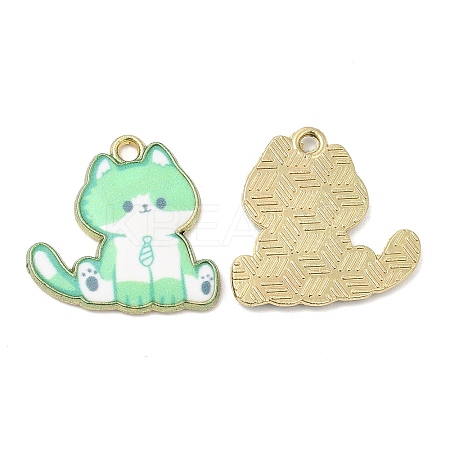 Alloy Enamel Pendants FIND-C037-20G-01-1