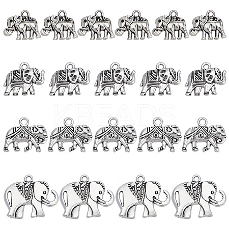 56Pcs 4 Styles Alloy Pendants FIND-SC0007-96-1