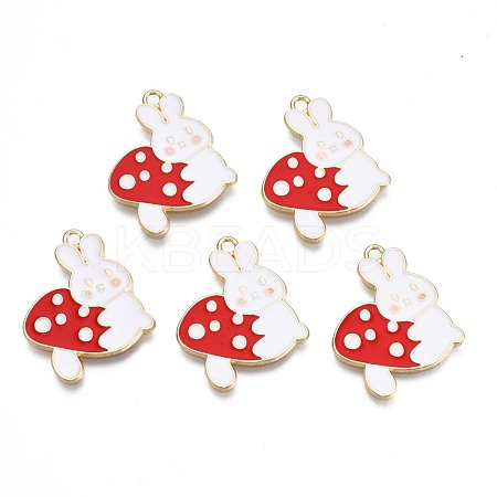 Autumn Theme Rack Plating Alloy Enamel Pendants ENAM-N055-072-1