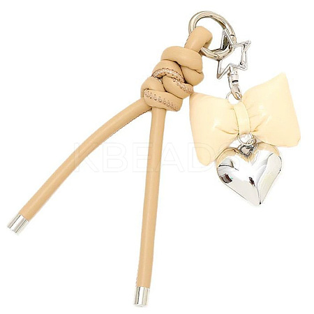 1Pc Imitation Leather Keychain AJEW-CL0001-09C-1