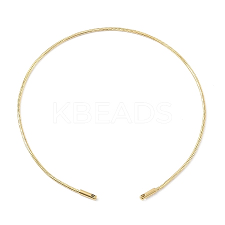 Ion Plating(IP) 304 Stainless Steel Round Snake Chain Bracelet Making BJEW-M293-11G-1