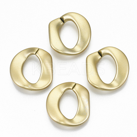Opaque Spray Painted Acrylic Linking Rings OACR-S021-61A-B01-1