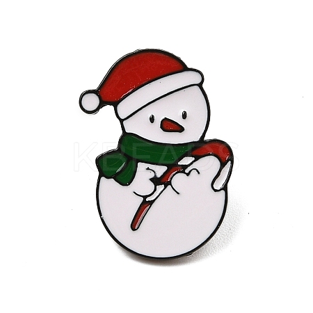 Christmas Theme Zinc Alloy Enamel Pin Brooch for Backpack Clothes JEWE-R003-01EB-07-1