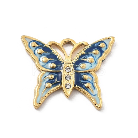 304 Stainless Steel Rhinestone Pendants LS-STAS-D300-01G-11-1