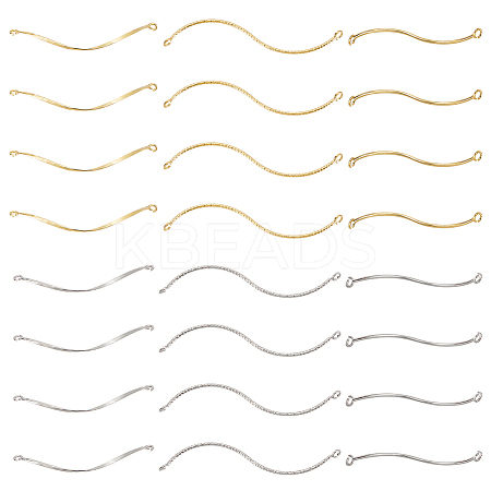 24Pcs 6 Styles Brass Connector Charms FIND-GA0004-08-1