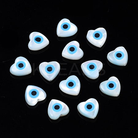 Natural White Shell Mother of Pearl Shell Beads SSHEL-N034-82D-01-1