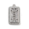 Brass with Clear Cubic Zirconia Pendants KK-Z061-21C-P-1