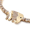 Golden Brass Link Bracelet BJEW-C055-05B-G-2