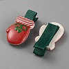 Cute Christmas Acrylic Alligator Hair Clips PHAR-WH0013-03D-2