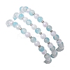 3Pcs 3 Styles Round Acrylic & Glass Beaded Stretch Bracelet Sets BJEW-JB10730-01-5