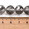 Transparent Electroplate Glass Beads Strands EGLA-N002-34D-F02-2