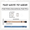 2Pcs 2 Colors Adjustable PU Leather No Punch Belt AJEW-GF0010-77-2