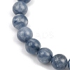 Natural Kyanite Round Beads Stretch Bracelets for Men Women BJEW-JB12389-3