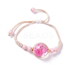 Handmade Dry Pressed Flower Link Bracelet for Girl Women LS-BJEW-C004-01I-1