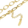 Ion Plating(IP) 304 Stainless Steel Oval Link Chain Necklaces for Women NJEW-K276-04B-G-2
