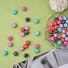 WEWAYSMILE 50Pcs 5 Styles 15mm Silicone Round Beads Making Kit JX489A-4