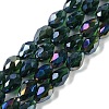 Transparent Electroplate Glass Beads Strands EGLA-N013-T6mm-B15-1