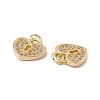 Brass Micro Pave Clear Cubic Zirconia Pendants KK-G439-16G-2