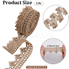 5 Yards Polyester Embroidery Lace Trim Ribbon OCOR-CY0001-23C-2