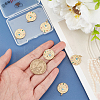 6Pcs Brass Micro Pave Colorful Cubic Zirconia Pendants KK-BBC0002-34-3
