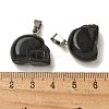 Natural Obsidian Pendants G-Z067-02P-04-4