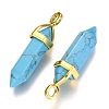 Synthetic Turquoise Double Terminated Pointed Pendants G-G902-C03-2
