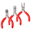 3Pcs 3 Styles Carbon Steel Mini Pliers Sets PT-TA0001-12-1