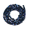 Electroplate Opaque Solid Color Glass Beads Strands EGLA-A044-P1mm-L16-3