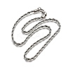 Non-Tarnish 304 Stainless Steel Rope Chain Necklaces X-NJEW-F226-03P-06-3