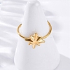 304 Stainless Steel Cuff Rings for Women RJEW-F175-01G-05-5
