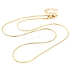 201 Stainless Steel Round Snake Chain Necklaces for Women NJEW-G140-06A-G-1-1