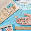 Ocean Theme Synthetic Turquoise & Natural Shell Dangle Earrings DIY Making Kit DIY-SC0025-79-3