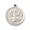 Non-Tarnish 201 Stainless Steel Machine Polishing Pendants STAS-G261-24P-1