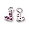 Brass Micro Pave Cubic Zirconia Charms RB-I078-66P-01-NR-2