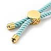 Half Finished Twisted Milan Rope Slider Bracelets FIND-G032-01G-04-4