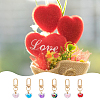 18Pcs 6 Colors AB Color Bead in Bead Style Acrylic Heart Pendant Decorations HJEW-PH01623-7