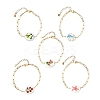 304 Stainless Steel Paperclip Chains Bracelets for Women BJEW-JB14191-3