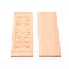 Natural Solid Wood Carved Onlay Applique Craft WOOD-WH0101-66-2