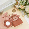 1Pc Portable Imitation Leather Bag Keychain AJEW-CL0001-64A-3
