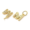 Brass Micro Pave Cubic Zirconia Pendants KK-M273-02G-M-2