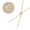 2.5MM Brass Dapped Chain Slider Necklace Making AJEW-JB01545-01-2