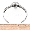 316 Surgical Stainless Steel Cuff Bangles BJEW-C142-01B-AS-5