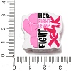 Awareness Ribbon Theme Silicone Beads SL-CBAD2AE-01B-03-3