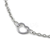 Anti-Tarnish 304 Stainless Steel Heart Link Chains Anklets High Polished AJEW-A057-09B-P-2