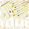 12Pcs Alloy Enamel & Acrylic Pendant Decoration HJEW-CJ00055-3