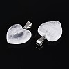 Heart Natural Crystal Pendants LS-G-Q438-15-3