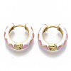 Brass Huggie Hoop Earrings EJEW-S209-05-3