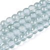 Frosted Transparent Glass Bead Strands GLAA-P065-6mm-10-1