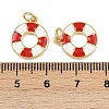 Brass Enamel Charms KK-L240-29G-02-3
